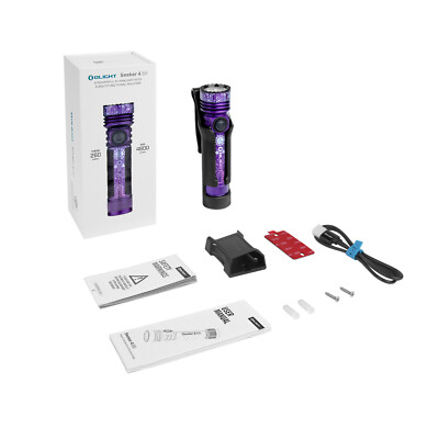 Olight Seeker 4 Pro Cyber Violet & Oclip Pro Purple & I3E 18th