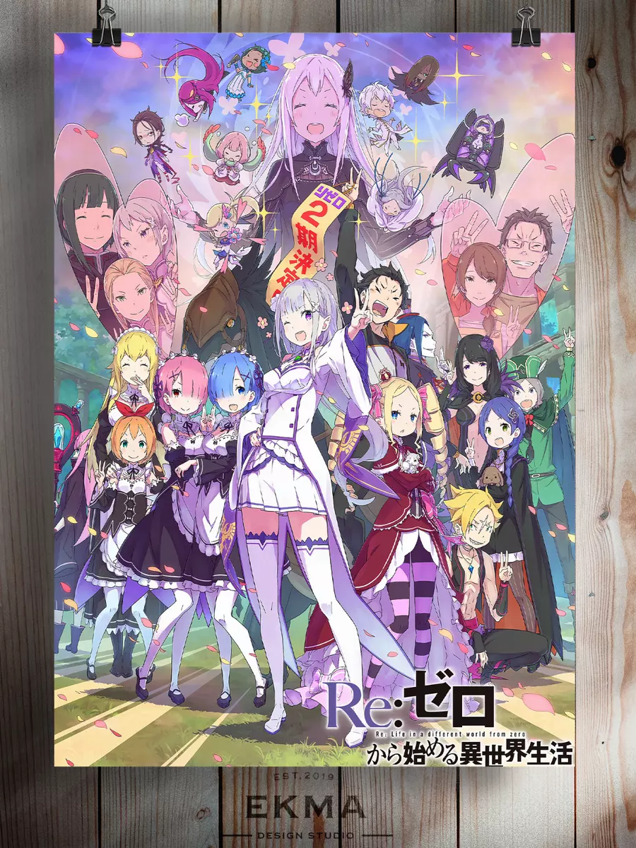 re:Zero Anime Manga Season 2 Poster A3 A4 5x7 Satin Matt Gloss