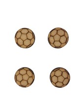 20x Fu&szlig;b&auml;lle 2cm Holz Basteln Verzierungen Laser geschnitten Form MDF