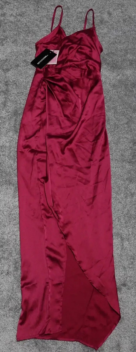 pretty little thing pink satin dress Pink Satin Dresses