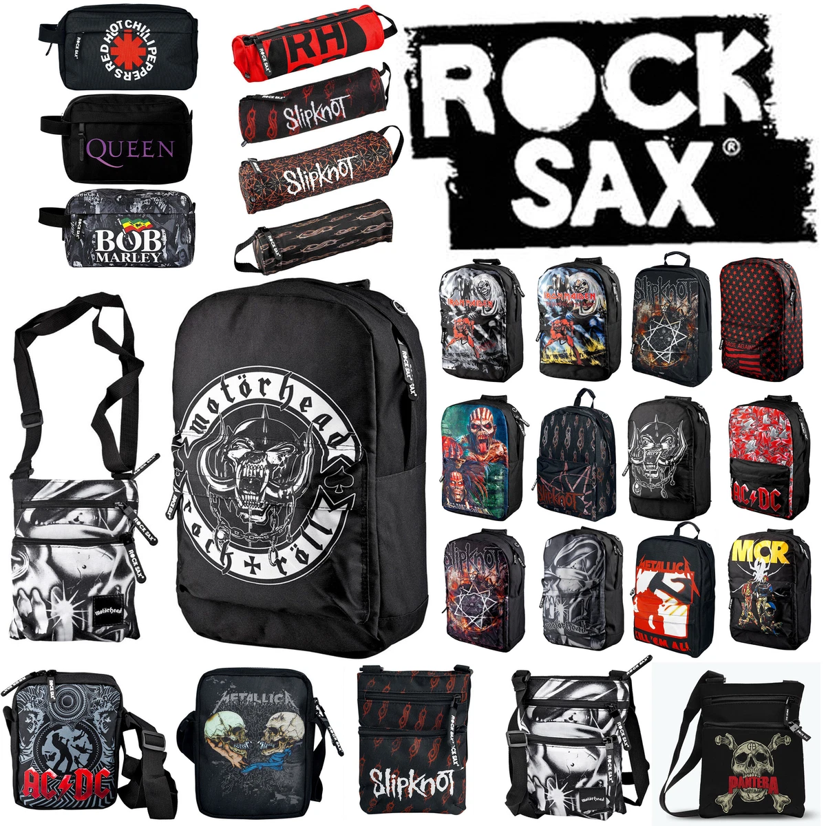 Rocksax - Official and Licensed Bags of your Favourite Rock u0026 Metal Bands |  eBay