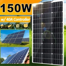 150W Monocrystalline Solar Panel 12V High Efficiency Module Durable RV Off Grid