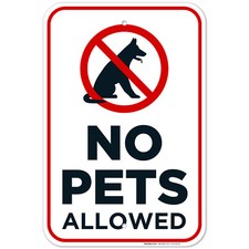 No Pets Allowed Sign, No Dogs and Cats Allowed Sign,