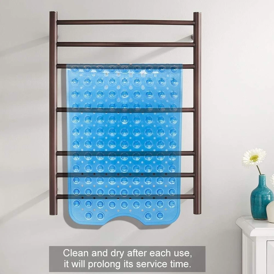 Alfombra de bañera antideslizante extra larga (40 X 16) pulgadas alfombra de ducha de baño antibacteriana Foto 3 de 4