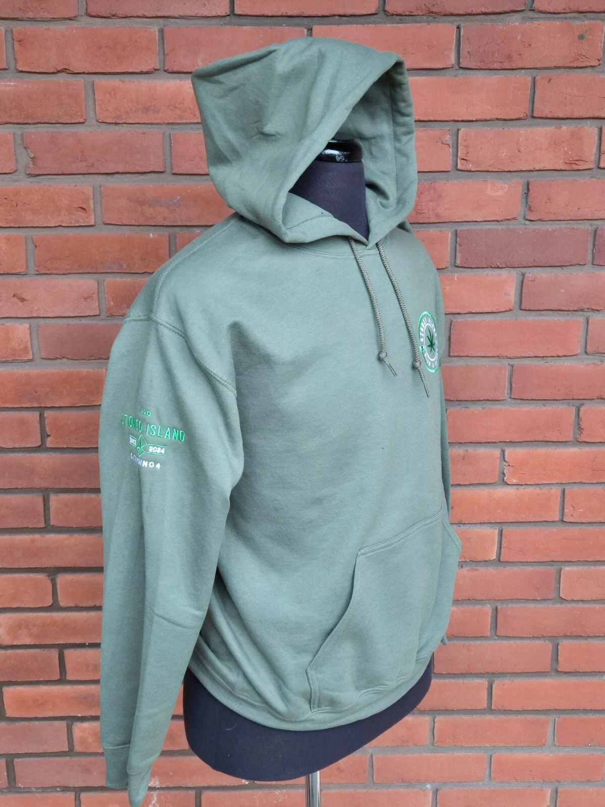 STONE ISLAND Felpa con cappuccio Stoned Island High 'N' Horny verde militare