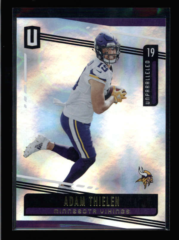 ADAM THIELEN 2019 PANINI UNPARALLELED #191 INFINITE PARALLEL #022/150 AY4952