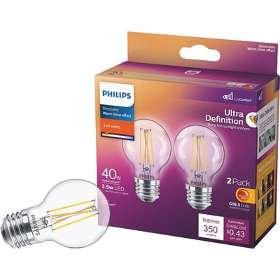 Philips Ultra Definition 40W Equivalent Soft White G16.5 Medium LED Decorative