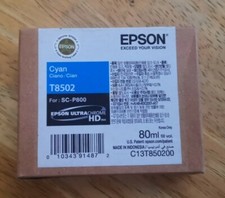 New Genuine Epson T8502 Cyan Ultra Chrome HD Ink For SC-P800 Exp 01-2022