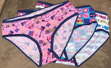 GIRLS INDERWEAR SZ 14 LOVE MUSIC ROCK REBEL 3 PAIR PINK/WHITE/BLUE SUPER CUTE 