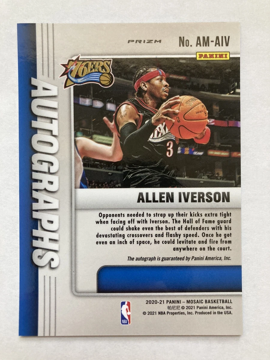 2020-21 Panini Mosaic Autograph Mosaic #59 Allen Iverson