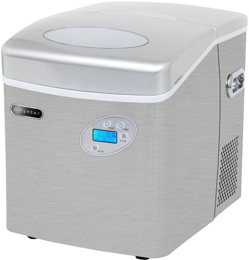 Portable Ice Maker 49 lb. in Stainless Steel Includes Water Connection-image