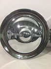 New Set of 4 15" Single Bar Chrome Bullet FLIPPER Hubcaps Hot Rod Rat Rod