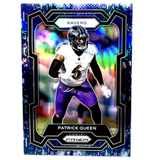 2023 Panini Prizm #24 Patrick Queen Navy Camo Prizm #’d /25 Baltimore Ravens