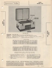 FADA Model 633, SAMS Photofact 1947, 4 Pages, New Old Stock
