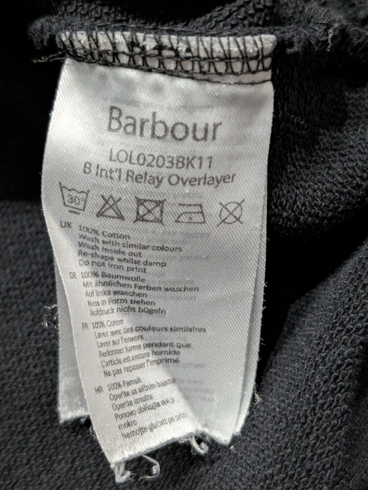 Sudadera para mujer Barbour International Relay Overlayer negra UK12 precio de venta sugerido por el fabricante £50 Foto 3 de 4