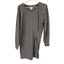 CAbi 3650 Put On Sweatshirt Dress Women S Gathered Waist Pullover Gray Comfort C