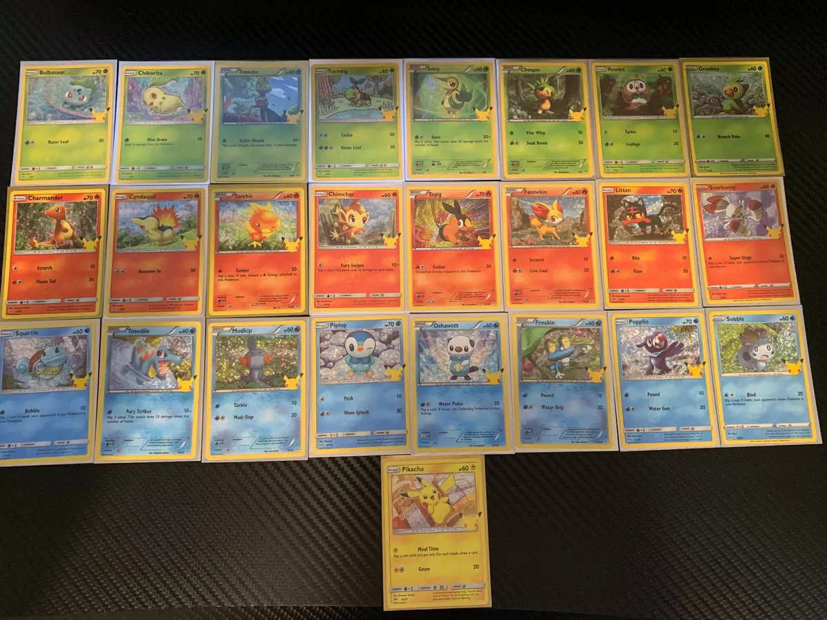 2021 Pokemon McDonalds 25th Anniversary Cards All 50 HOLO &Non Complete  your Set