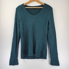 Talbots Pima Cotton Cable Knit Sweater Womens Size Large