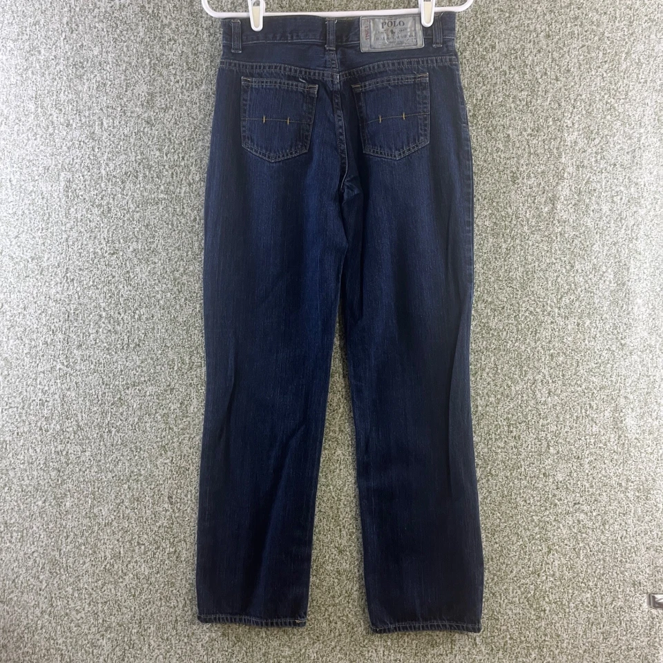 Pantalones de mezclilla Polo Ralph Lauren juveniles 18 azules 15941 ropa de calle urbanos informales pierna recta Foto 2 de 4