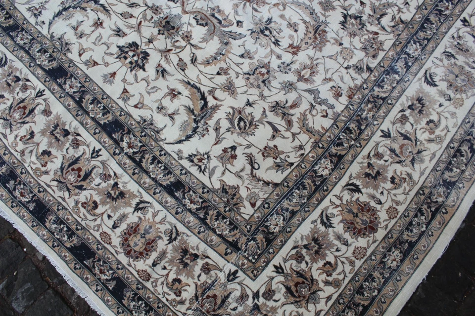 Alfombra de salón grande hecha a mano turca vintage 8x10 121"x100", 307x253 cm Foto 3 de 4