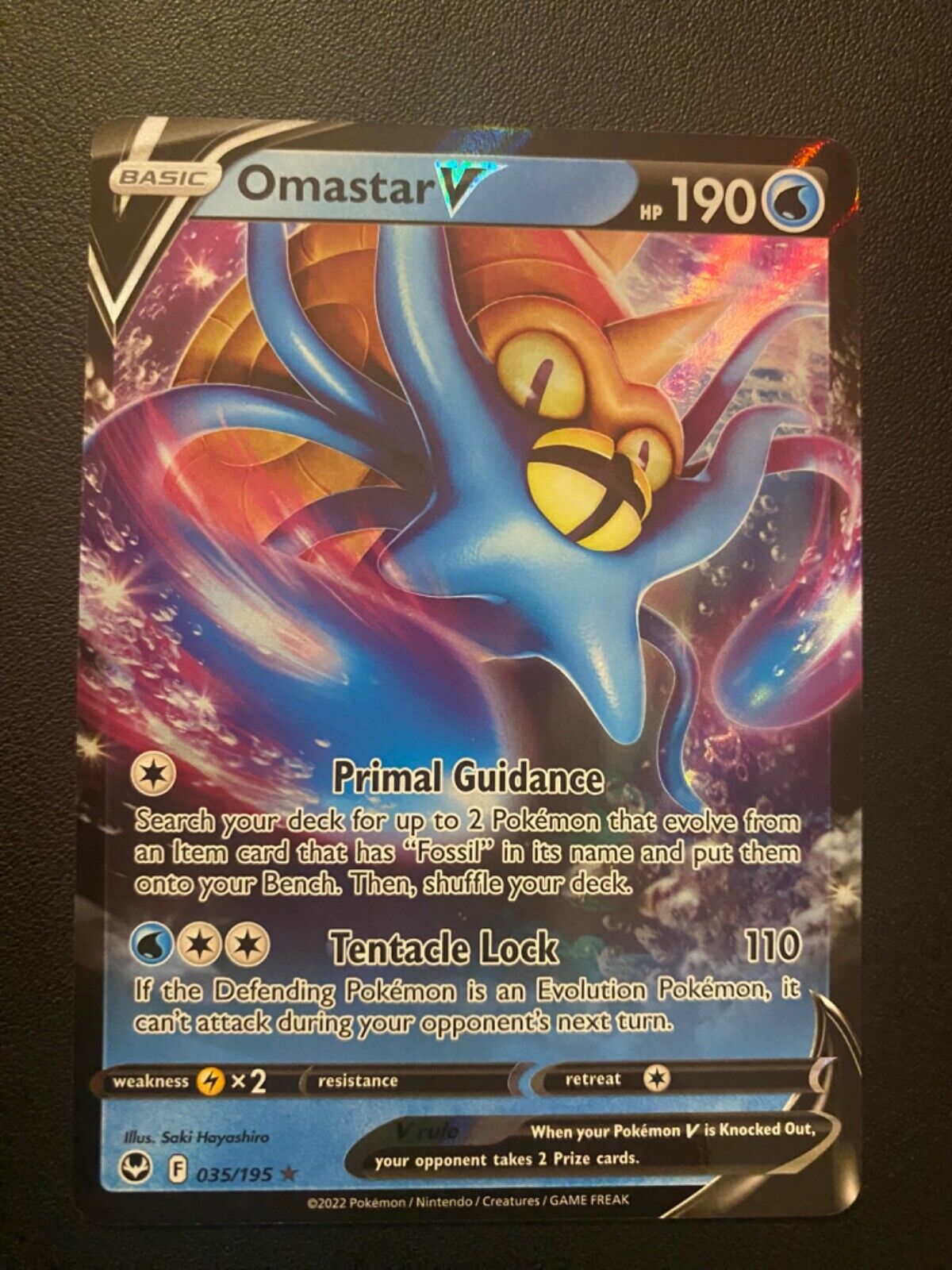 Carta Pokémon Original Omastar V Tempestade Prateada