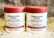 2x Christophe Robin Regenerating Mask w/ Prickly Pear Oil 2.5oz ea Travel Sz New