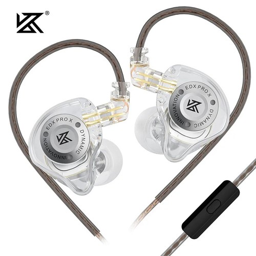 KZ EDX PRO X IEM Earphones - HiFi Deep Bass, Noise Cancelling, Detachable Cable