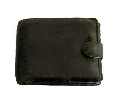 Vintage PETEK COLLECTION 1855 Men's Black Genuine Premium Leather Wallet - Rare!