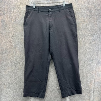 Adidas Golf Pants 34x30 Black Climacool Trousers 365 Chino Flat Front 3 Stripes