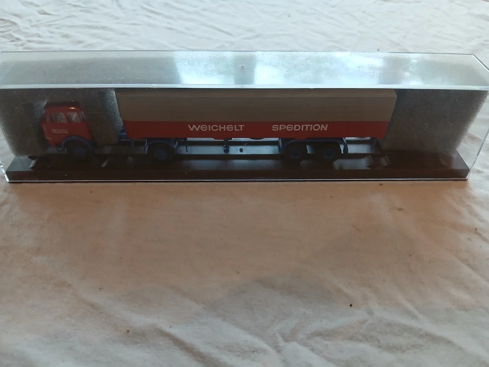 Brekina 84117 H0 Krupp SF 980 Planen Sattelzug "Spedition Weichelt"