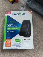 Tracfone  LG 440G Black Flip Cellular Phone 3G 1.3 MP Camera New Original Box
