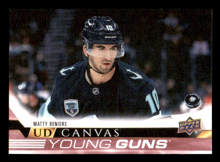 2022-23 Upper Deck Canvas #C100 Matty Beniers Kraken Rookie Young Guns