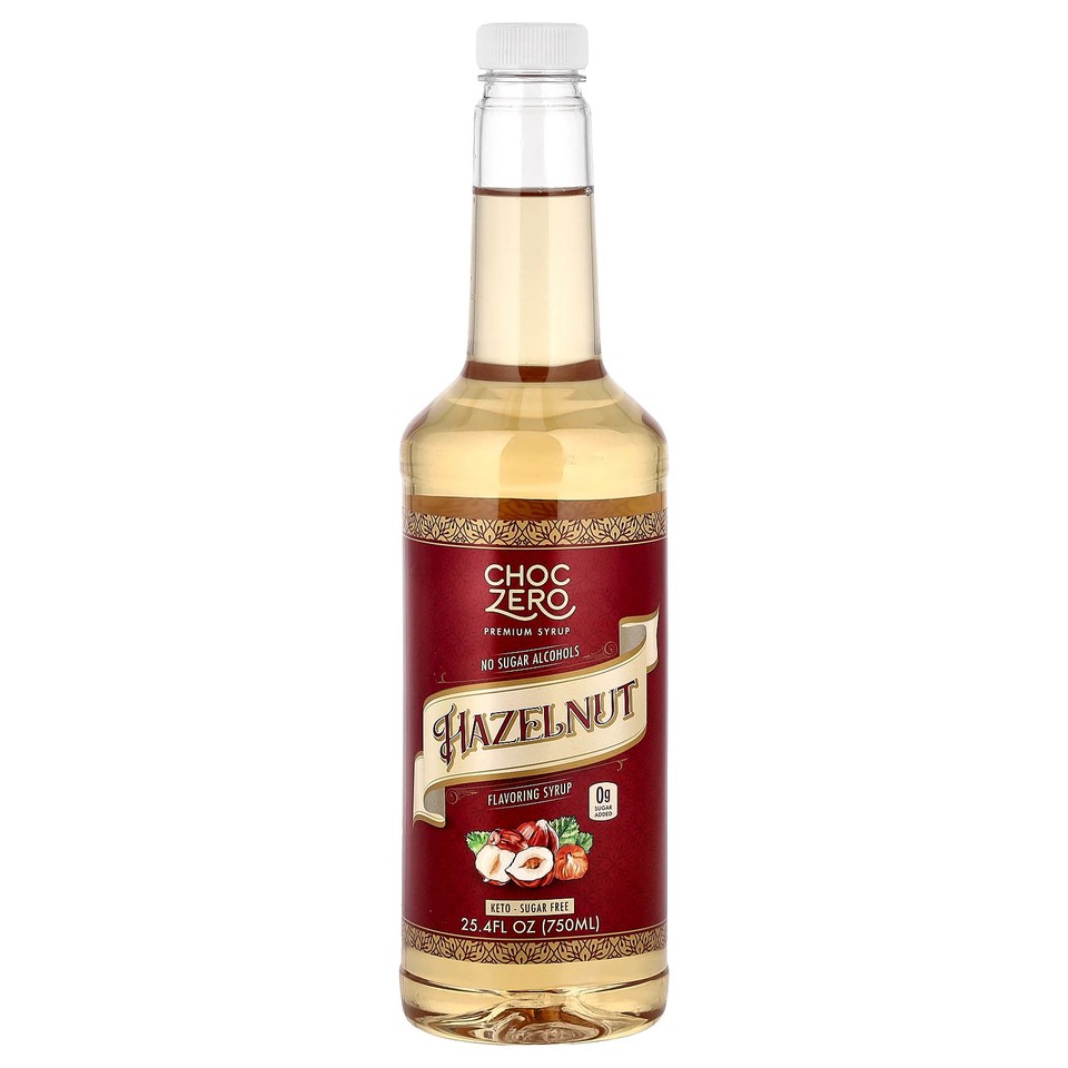 Premium Syrup, Hazelnut, Sugar Free, 25.4 fl oz (750 ml)