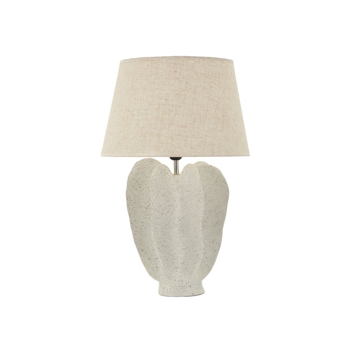 Lampe design moucheté Ester 63cm beige en céramique artisanale