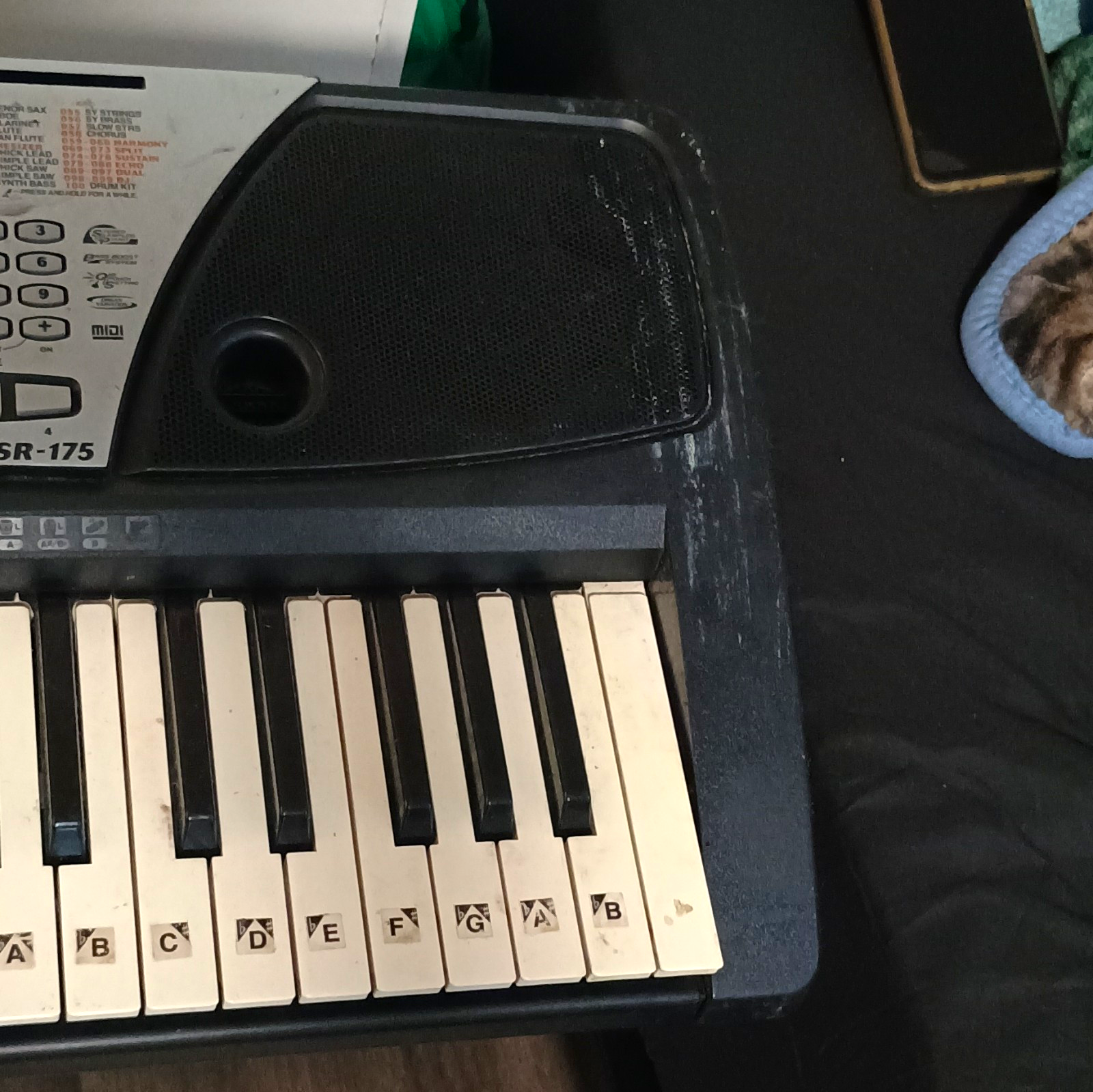 Yamaha PSR-175 61-Key Electronic Keyboard w/ Built-in Speakers Black/Silver Cith