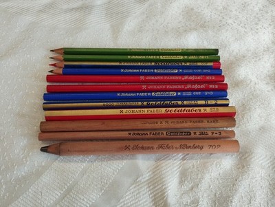 12 VINTAGE JOHANN FABER-  PENCILS -GERMANY -RARE