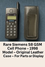 Rare Siemens S8 GSM Cell Phone 1998 Model Original Leather Case