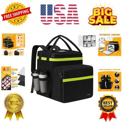 Food Delivery Backpack with 7 Cup Holders, Extra Large Insulated Delivery Bag...