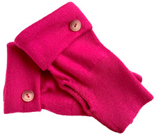 FINGERLESS GLOVES PINK MERINO WOOL S M L SMALL MEDIUM LARGE ONE SIZE WOMEN'S