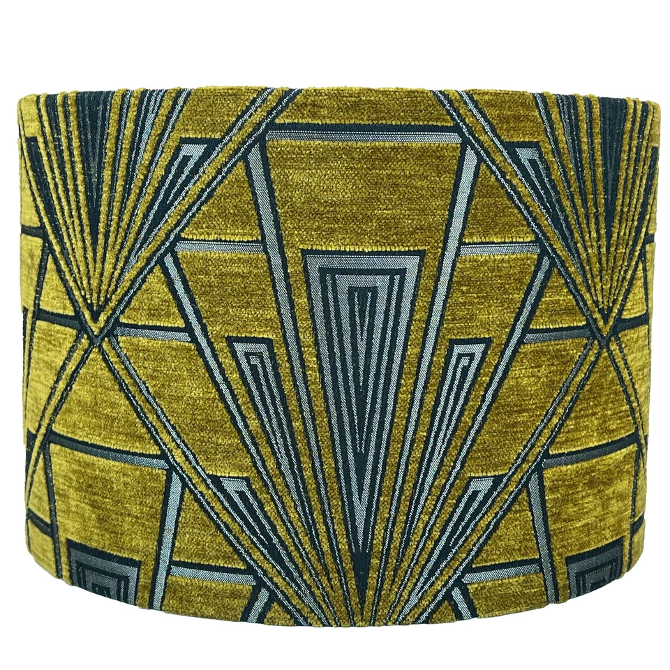 Gatsby Art Deco Handmade Lampshade in Yellow - Image 2 of 4