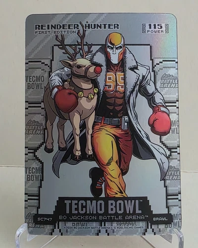 BO JACKSON BATTLE ARENA TECMO BOWL REINDEER HUNTER SILVER COIN FLIP BRAWL SC747