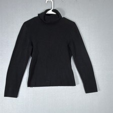 Black Knit Turtleneck Pullover Sweater Women's Long Sleeve Size S