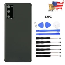 Back Door Battery Cover + Camera Lens For Samsung Galaxy S20 5G SM-G981U gray
