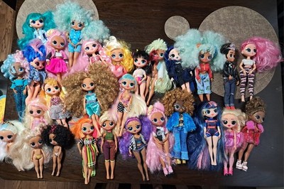 Lot of 28 LOL OMG and Tween dolls. Used. Read the description.