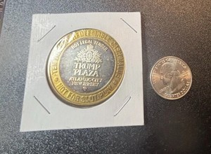 Trump Plaza Atlantic City NJ $10 Silver Strike Rhode Island State Seal .999 .6oz