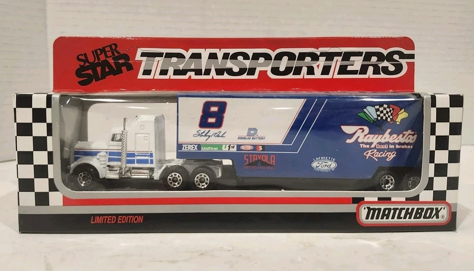 Matchbox Transporters Super Star Series 1993 1:87 #8 Sterling Marlin/Raybestos Foto 2 de 4