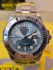 Invicta Pro Diver Mens Watch  43 mm Stainless steel w/ Light Blue Dial  Stunning