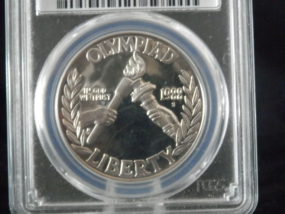 1988 S $1 Olympic Silver Commemorative Dollar PCGS PR70DCAM - Image 2 of 3