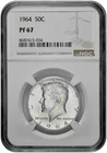 1964 50c Silver Proof Kennedy Half Dollar NGC PF 67 with New Holder