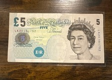 2011 Bank of England £5 Five pound note. Circulated. Chris Salmon Series E 2014